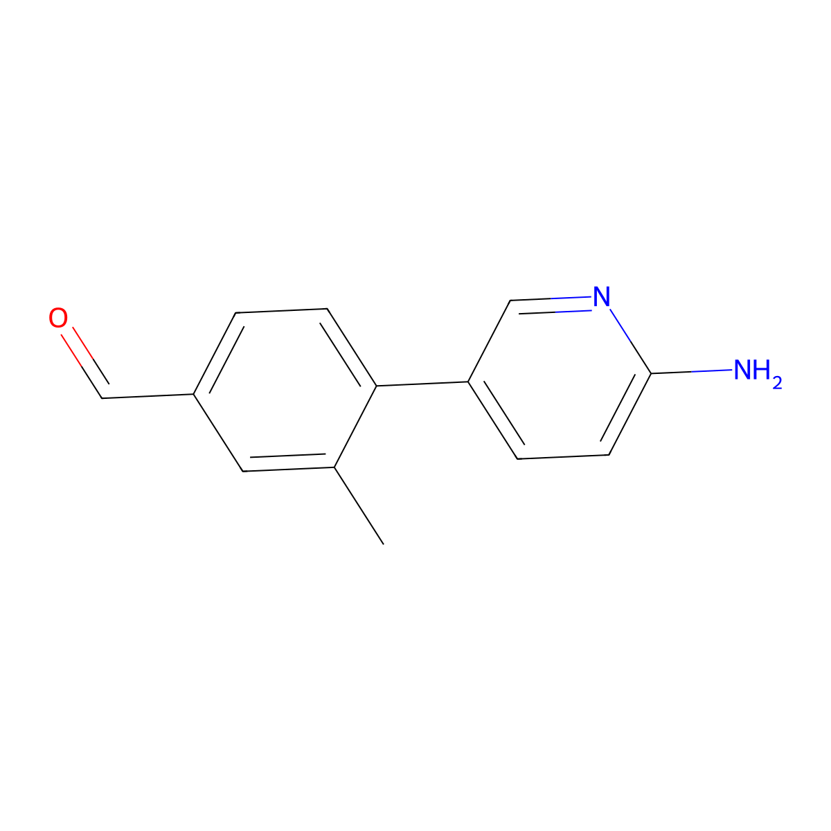 4-(6-Aminopyridin-3-yl)-3-methylbenzaldehyde molecular structure, CAS 2137639-01-9