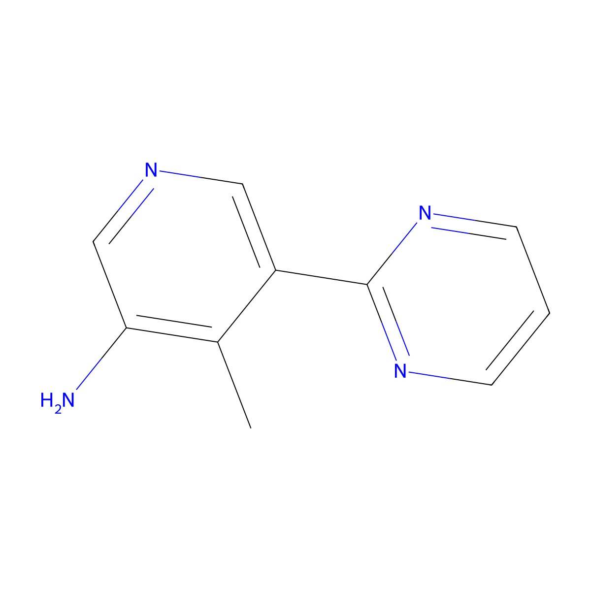 4-Methyl-5-(pyrimidin-2-yl)pyridin-3-amine molecular structure, CAS 2137639-96-2