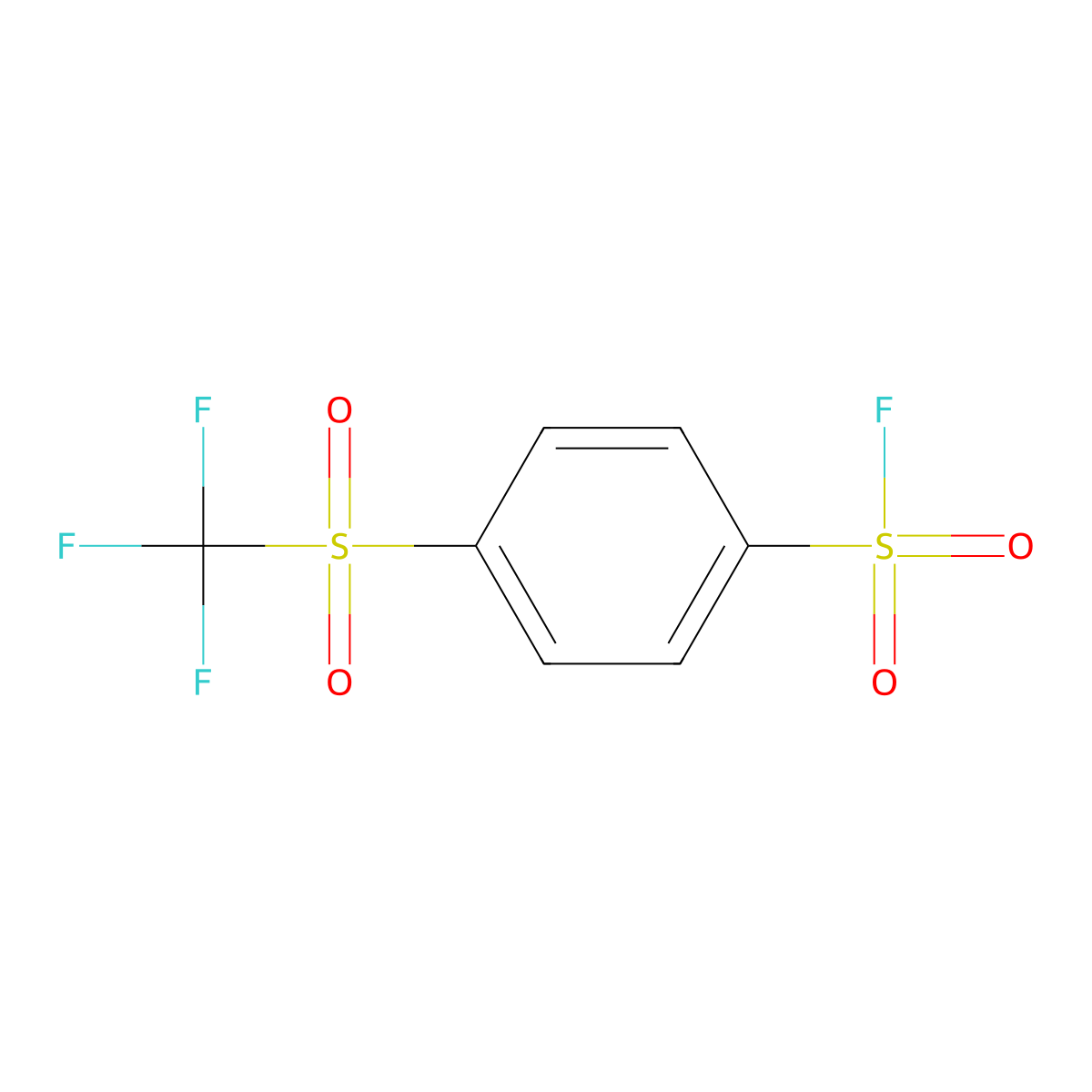 4-Trifluoromethanesulfonylbenzene-1-sulfonyl fluoride molecular structure, CAS 2137640-12-9