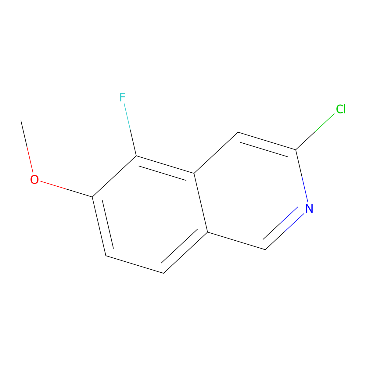 3-Chloro-5-fluoro-6-methoxyisoquinoline molecular structure, CAS 2137640-44-7