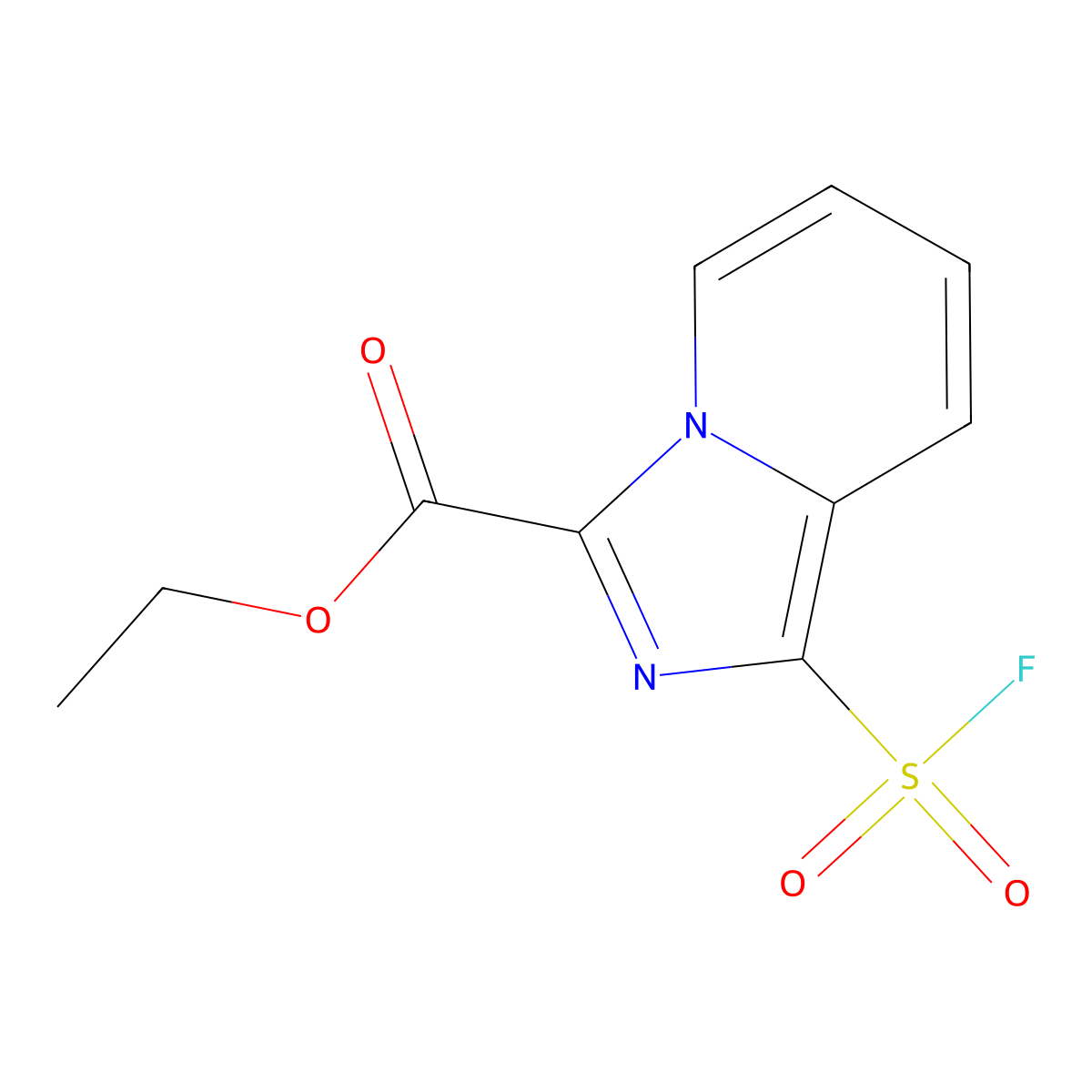 Ethyl 1-(fluorosulfonyl)imidazo[1,5-a]pyridine-3-carboxylate molecular structure, CAS 2137641-91-7