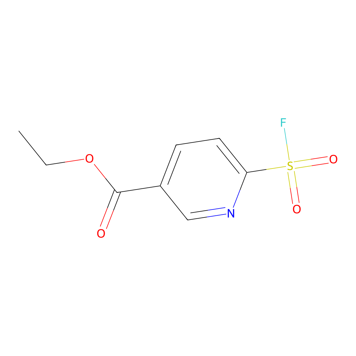 Ethyl 6-(fluorosulfonyl)pyridine-3-carboxylate molecular structure, CAS 2137642-01-2