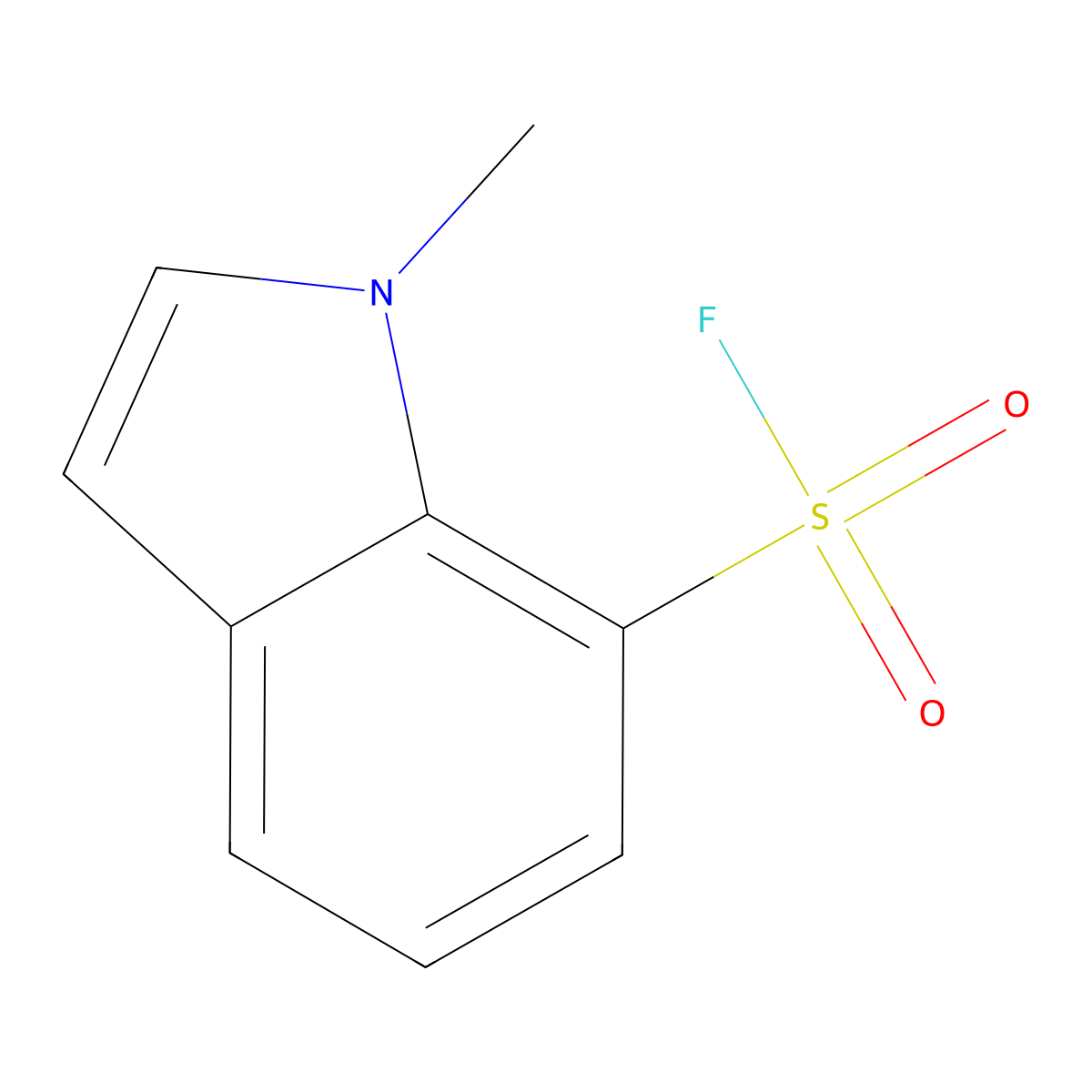 1-methyl-1H-indole-7-sulfonyl fluoride molecular structure, CAS 2137642-05-6