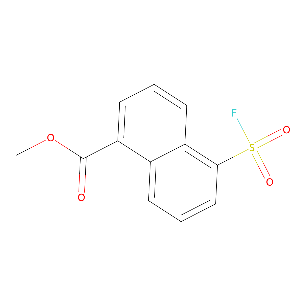Methyl 5-(fluorosulfonyl)naphthalene-1-carboxylate molecular structure, CAS 2137642-14-7