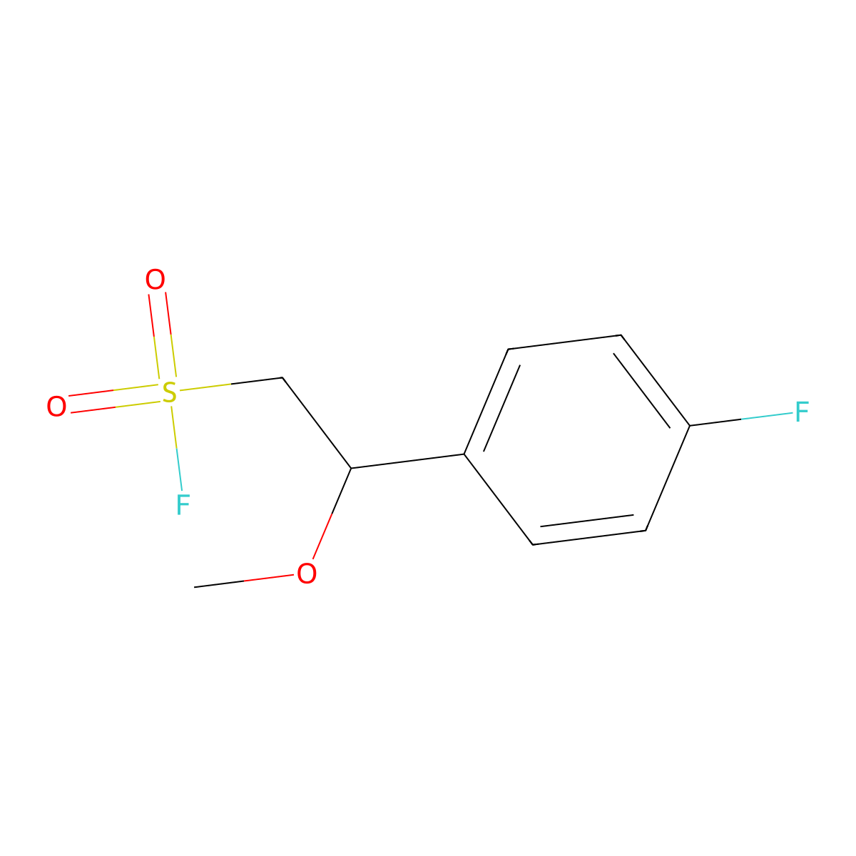 2-(4-Fluorophenyl)-2-methoxyethane-1-sulfonyl fluoride molecular structure, CAS 2137642-37-4