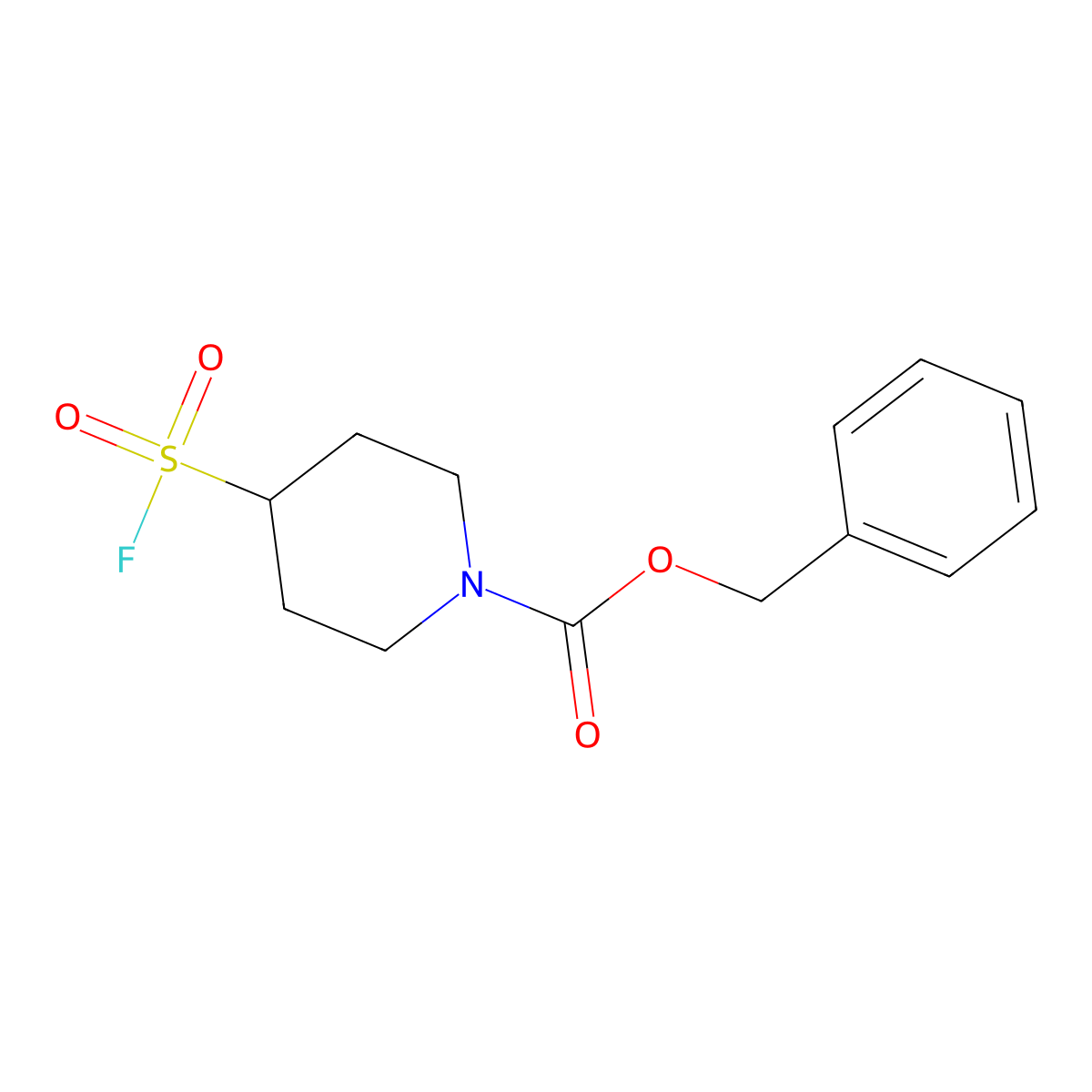 Benzyl 4-(fluorosulfonyl)piperidine-1-carboxylate molecular structure, CAS 2137643-23-1