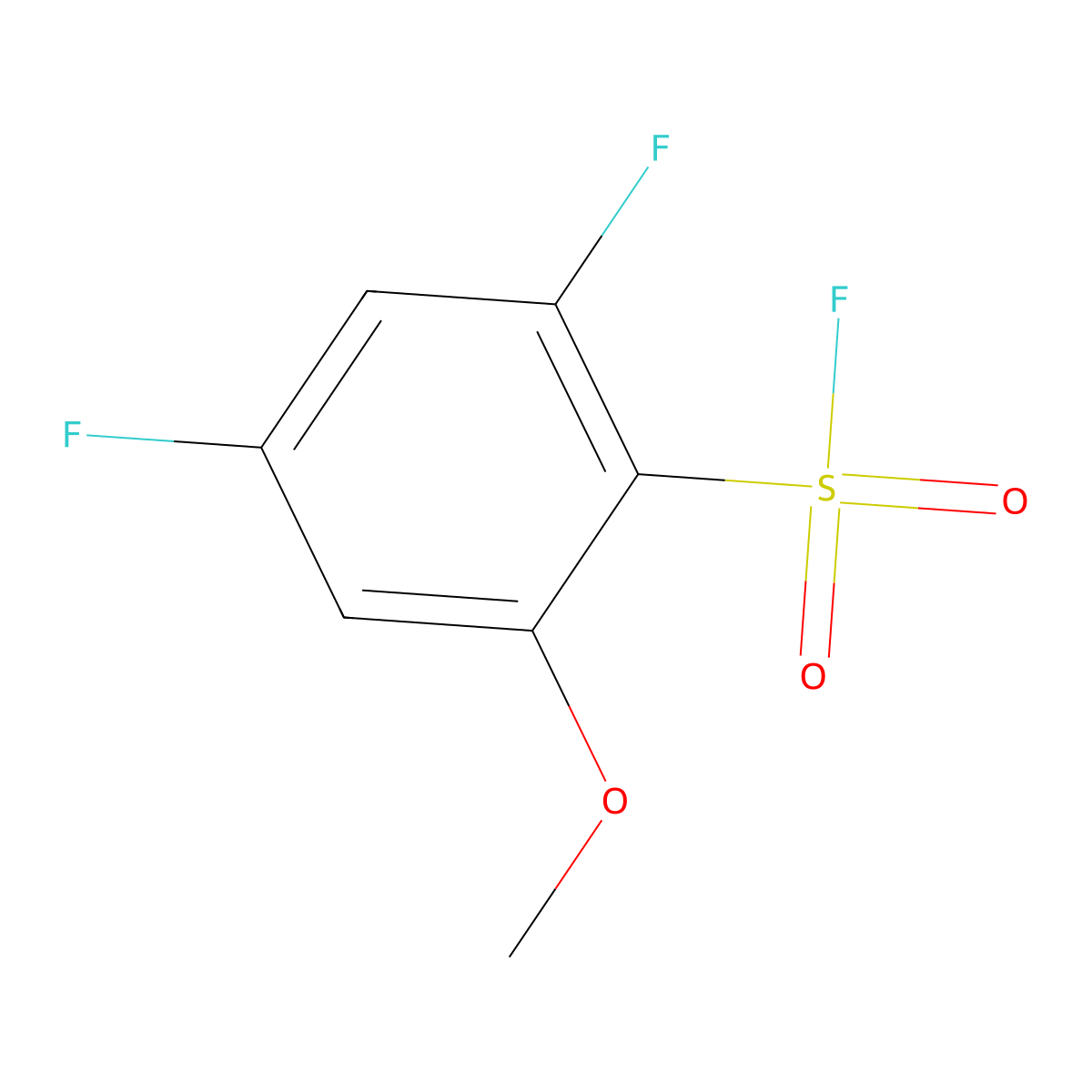 2,4-Difluoro-6-methoxybenzene-1-sulfonyl fluoride molecular structure, CAS 2137643-35-5