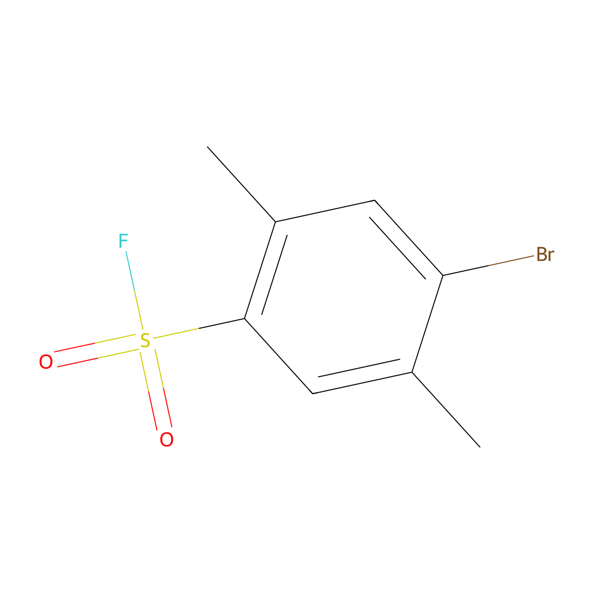 4-Bromo-2,5-dimethylbenzenesulfonyl fluoride molecular structure, CAS 2137643-42-4