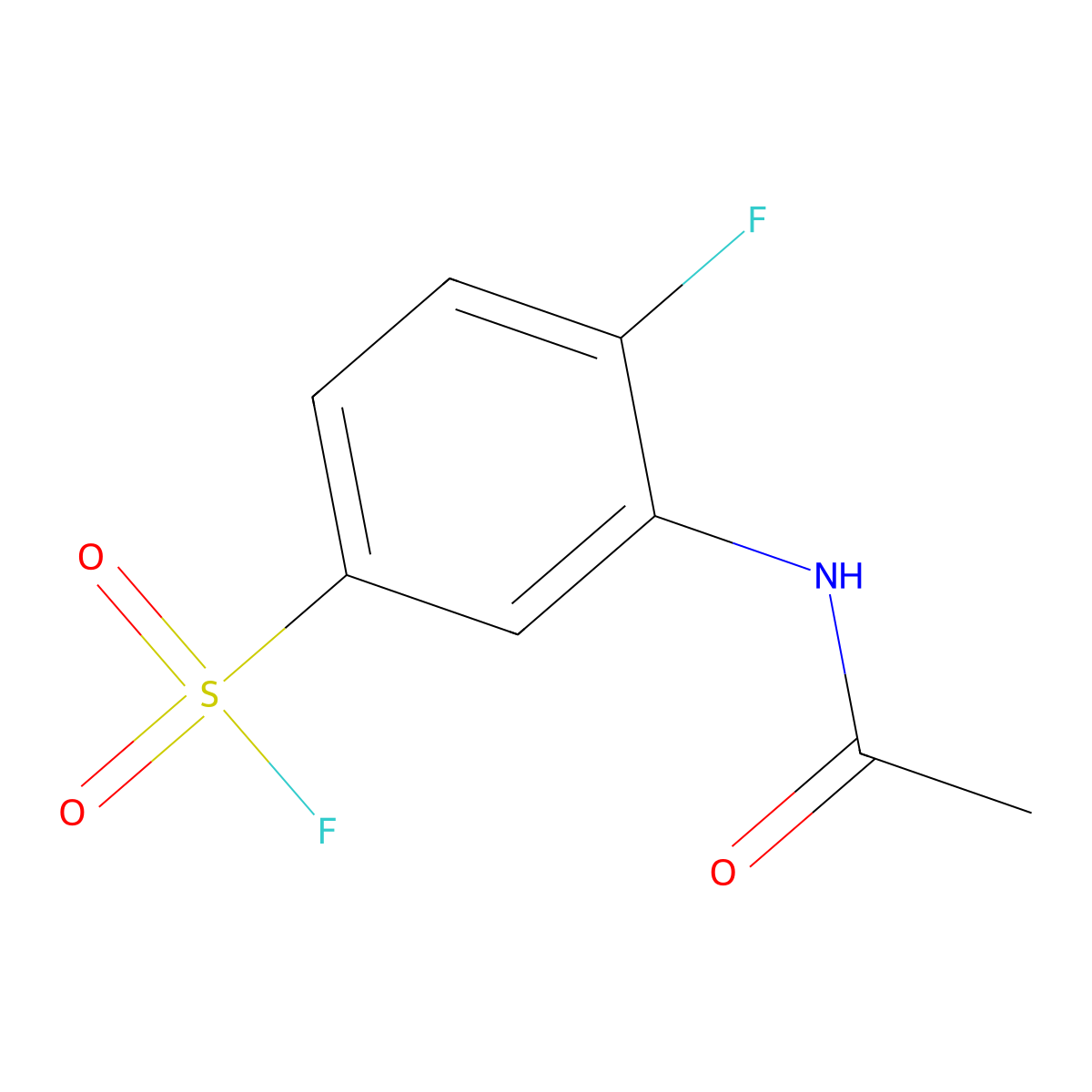 3-Acetamido-4-fluorobenzene-1-sulfonyl fluoride molecular structure, CAS 2137643-49-1
