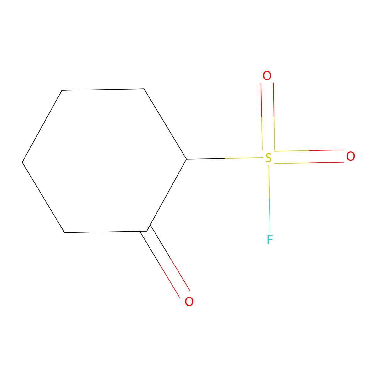 2-Oxocyclohexane-1-sulfonyl fluoride molecular structure, CAS 2137643-56-0