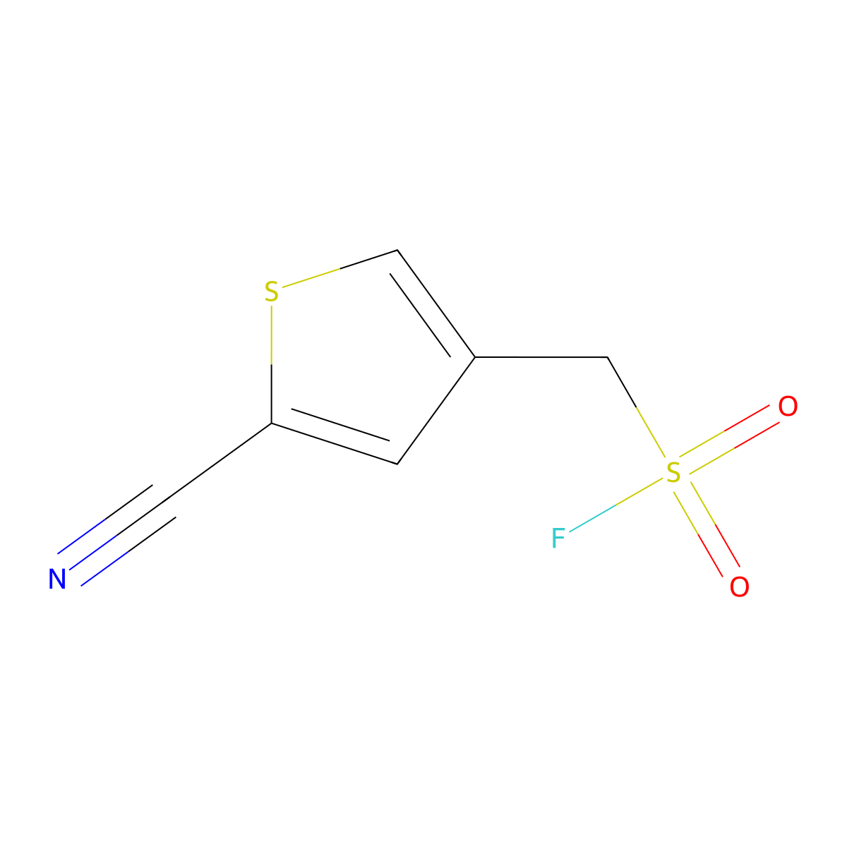 (5-Cyanothiophen-3-yl)methanesulfonyl fluoride molecular structure, CAS 2137643-71-9