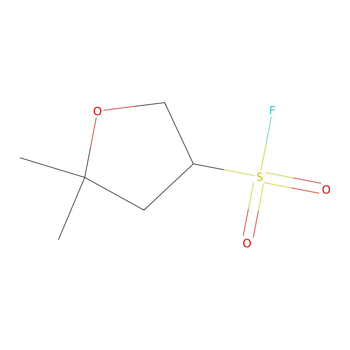 5,5-Dimethyloxolane-3-sulfonyl fluoride molecular structure, CAS 2137643-77-5