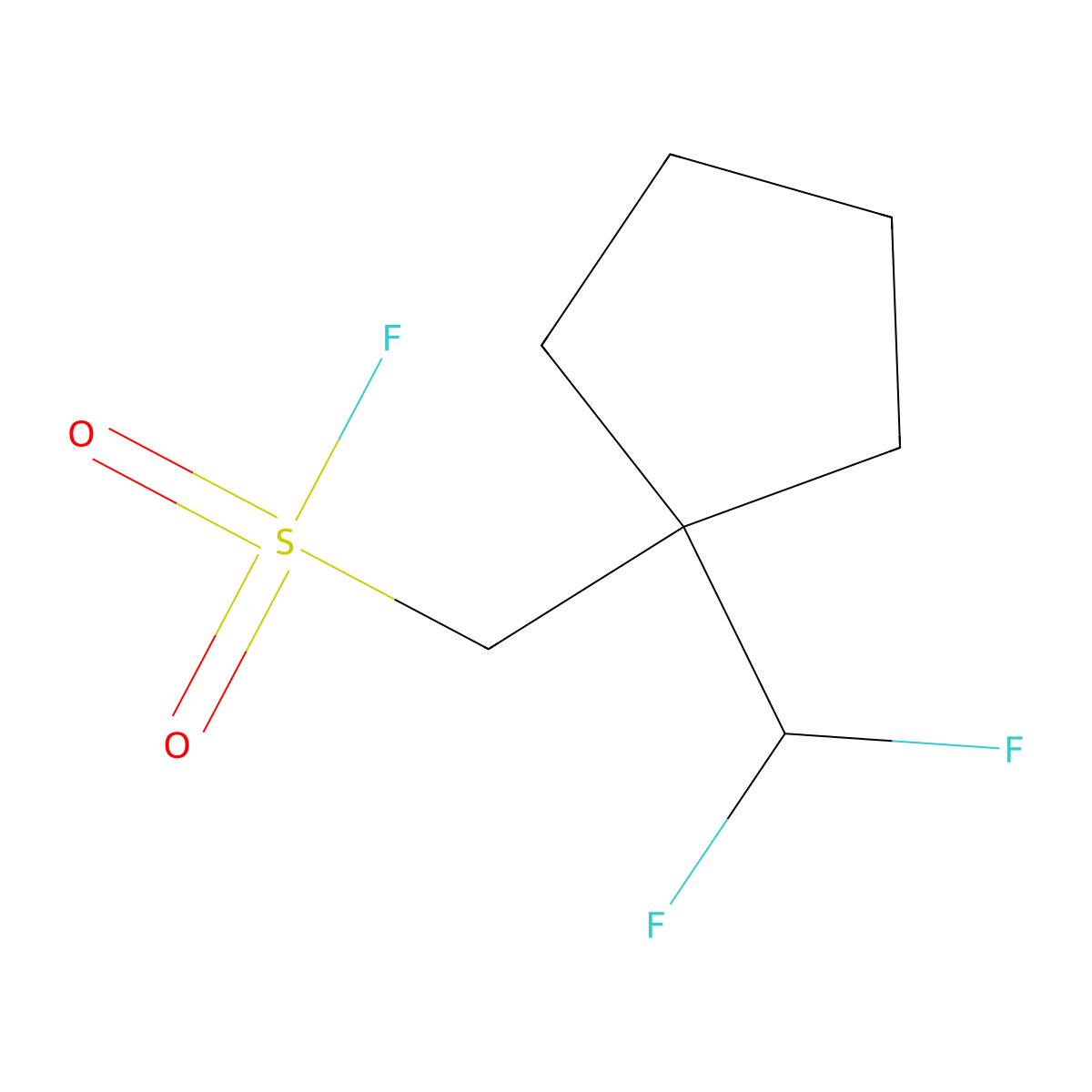 [1-(Difluoromethyl)cyclopentyl]methanesulfonyl fluoride molecular structure, CAS 2137643-81-1