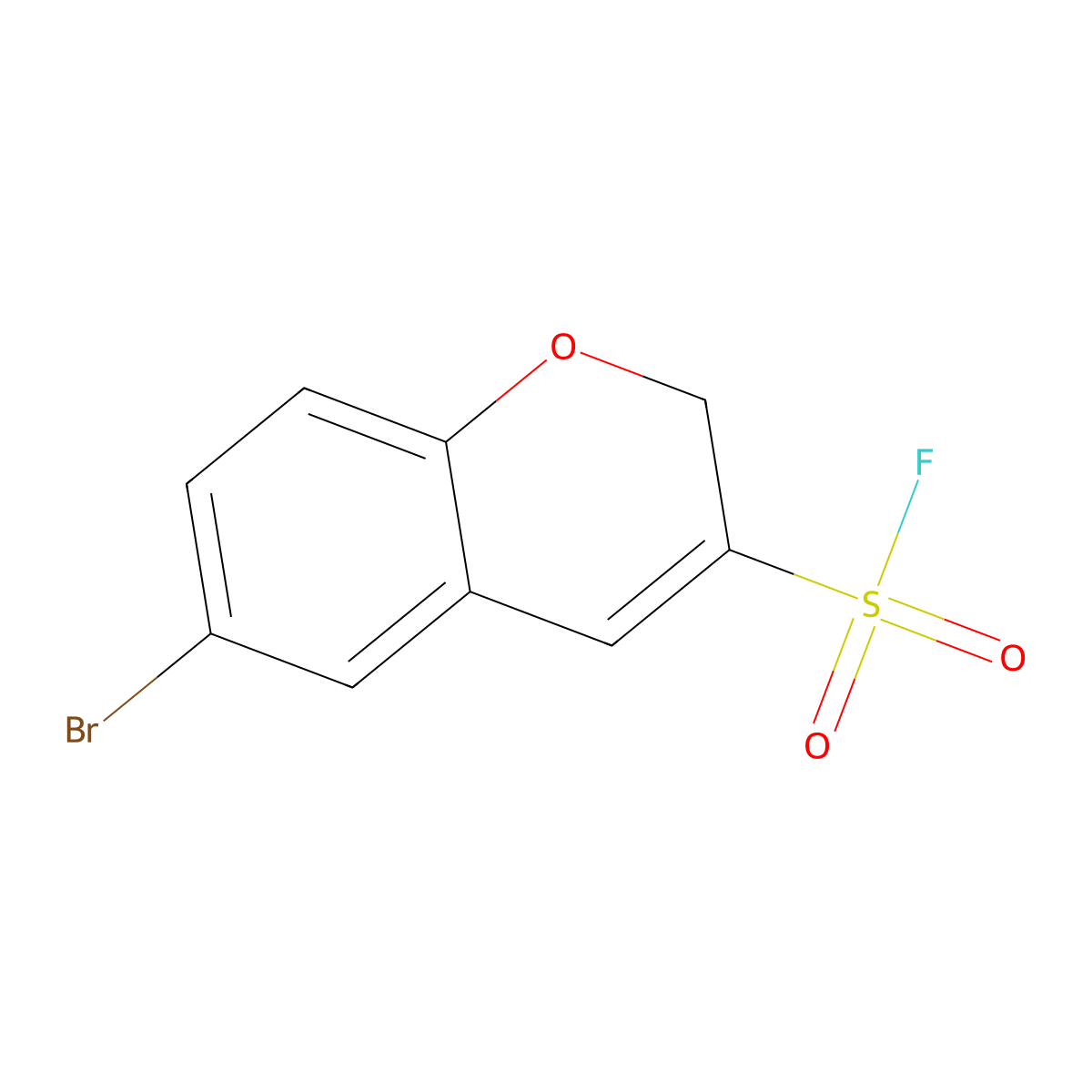 6-bromo-2H-chromene-3-sulfonyl fluoride molecular structure, CAS 2137644-14-3