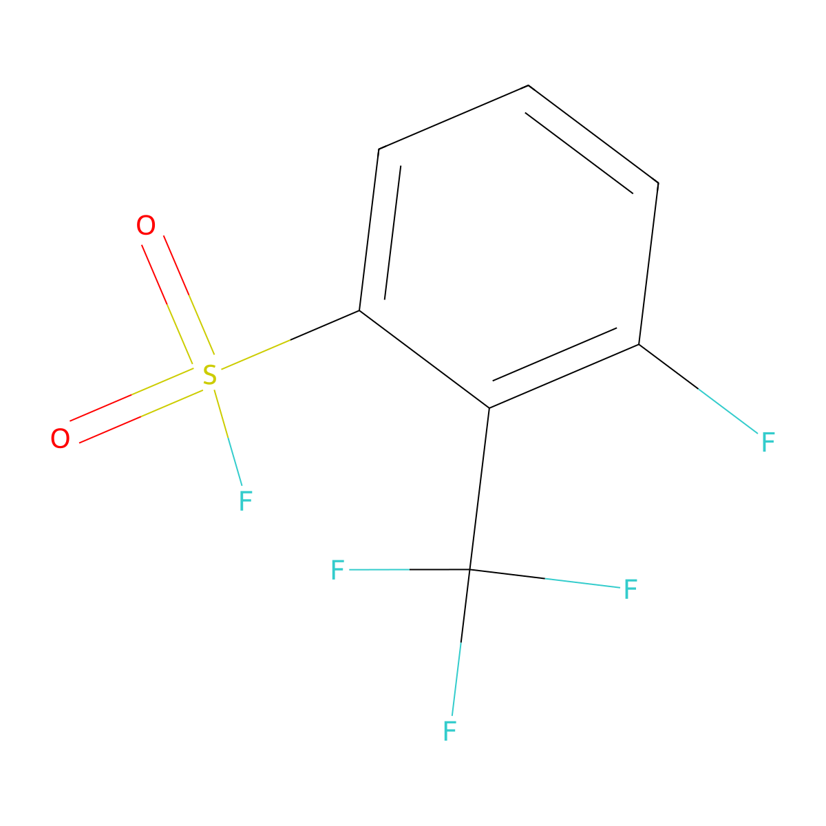 3-Fluoro-2-(trifluoromethyl)benzene-1-sulfonyl fluoride molecular structure, CAS 2137645-10-2