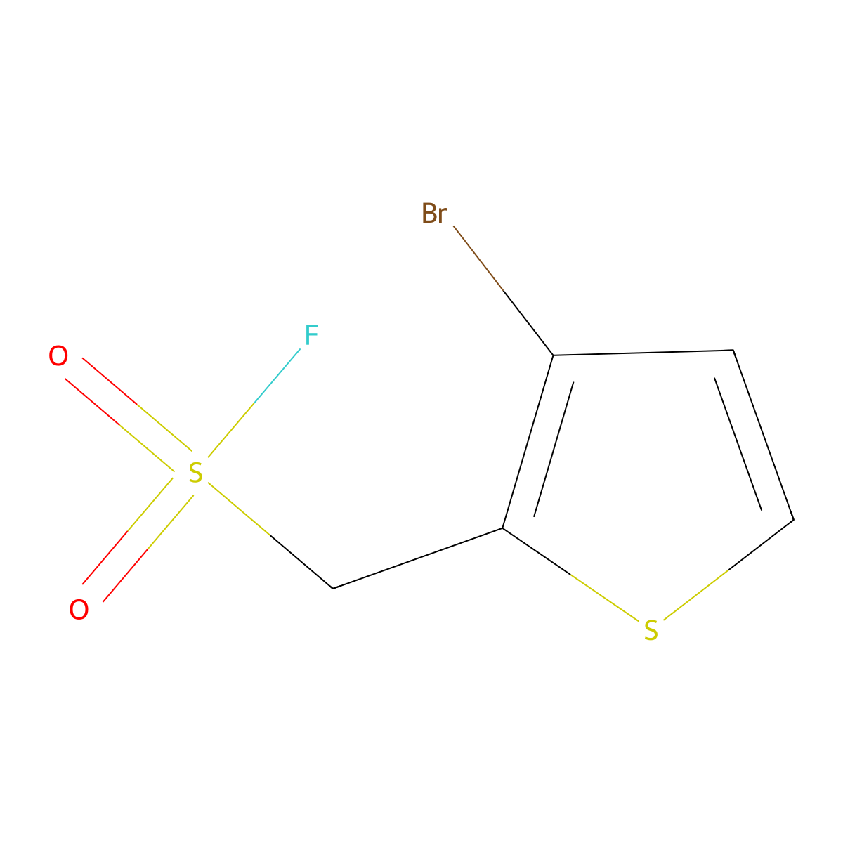 (3-Bromothiophen-2-yl)methanesulfonyl fluoride molecular structure, CAS 2137645-33-9