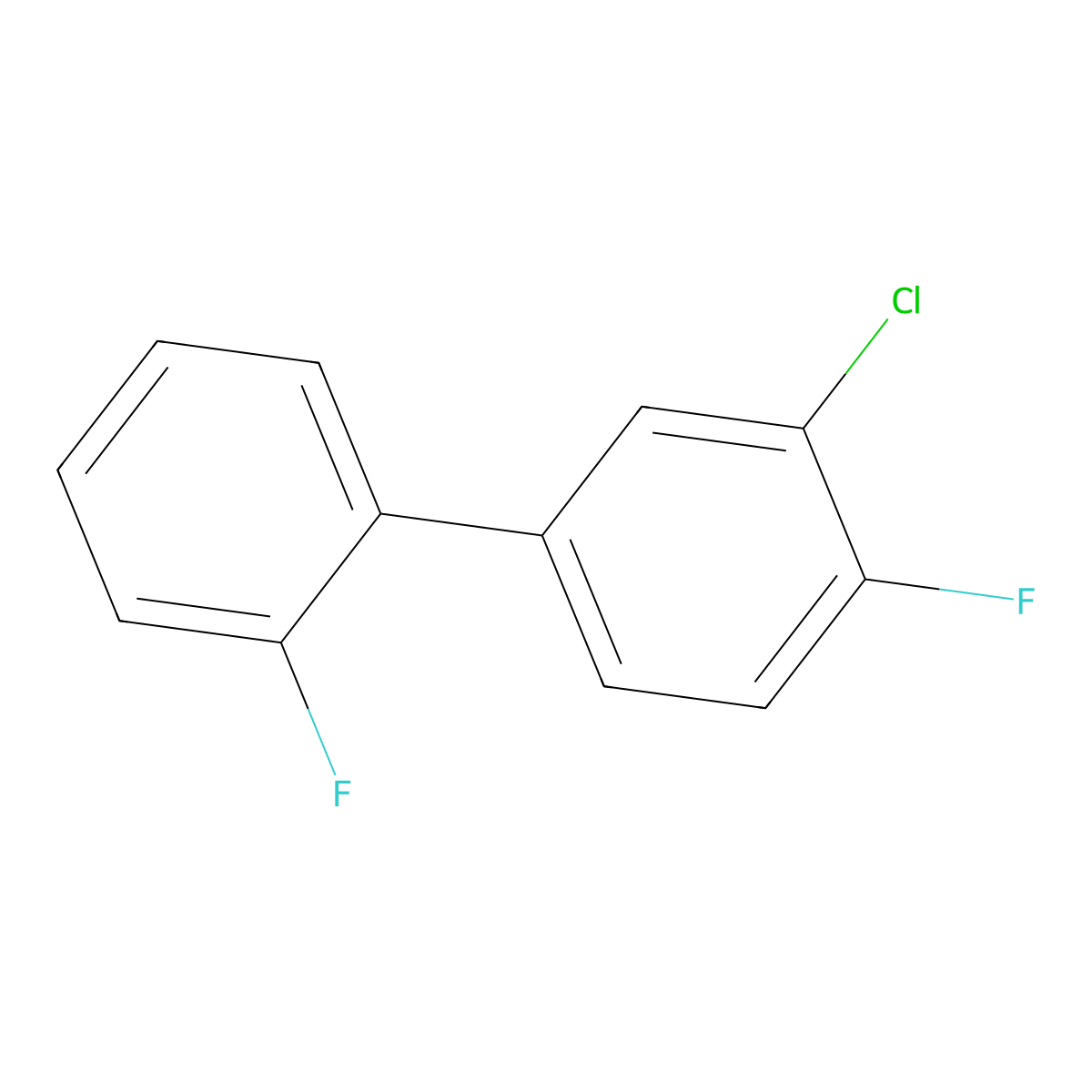 2-Chloro-1-fluoro-4-(2-fluorophenyl)benzene molecular structure, CAS 2137645-58-8