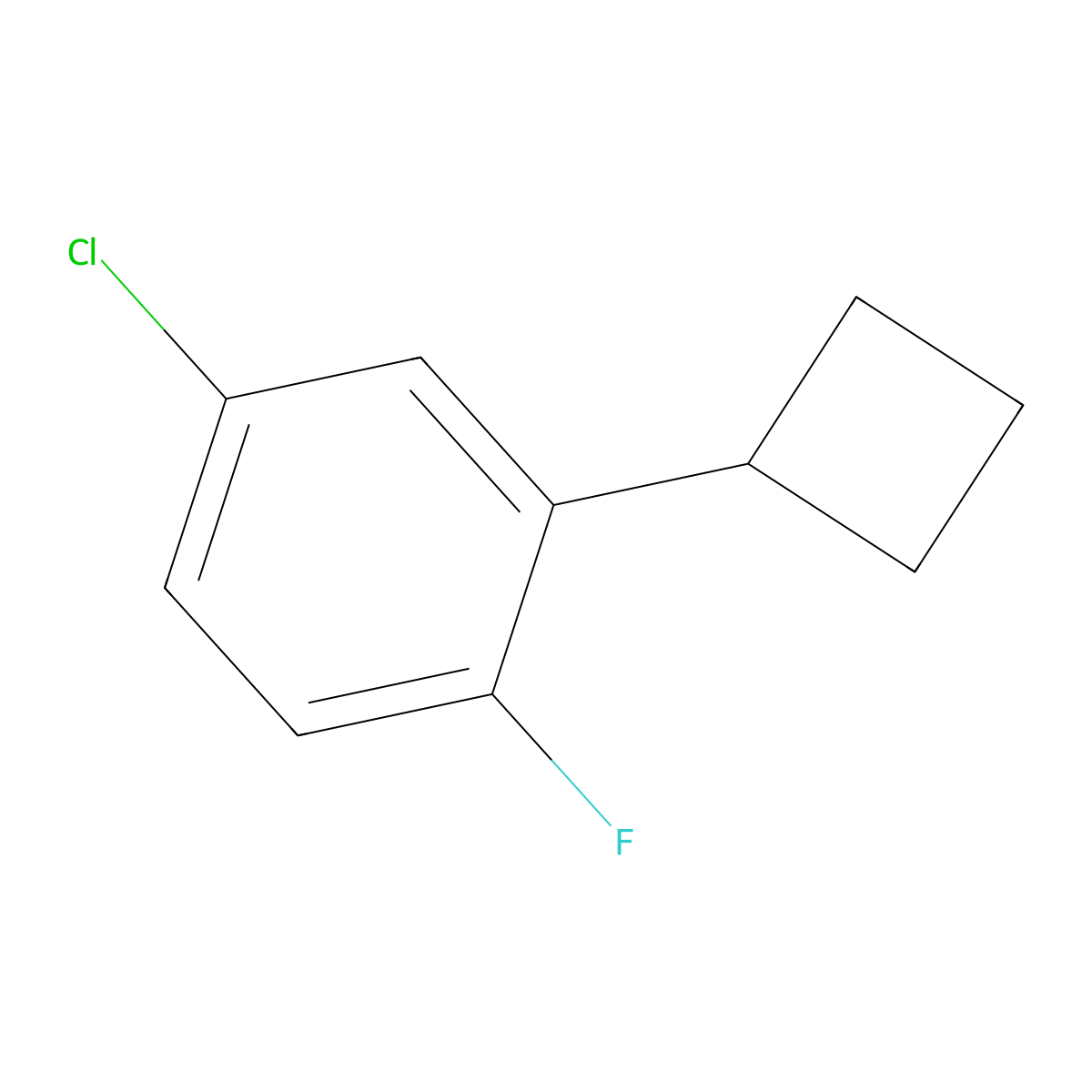 4-Chloro-2-cyclobutyl-1-fluorobenzene molecular structure, CAS 2137645-84-0
