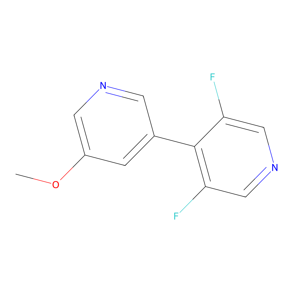 3,5-Difluoro-4-(5-methoxypyridin-3-yl)pyridine molecular structure, CAS 2137646-31-0