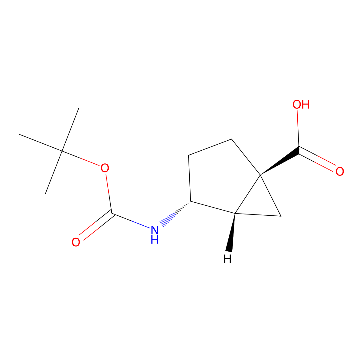 rac-(1R,4S,5R)-4-{[(tert-butoxy)carbonyl]amino}bicyclo[3.1.0]hexane-1-carboxylicacid molecular structure, CAS 2137646-32-1