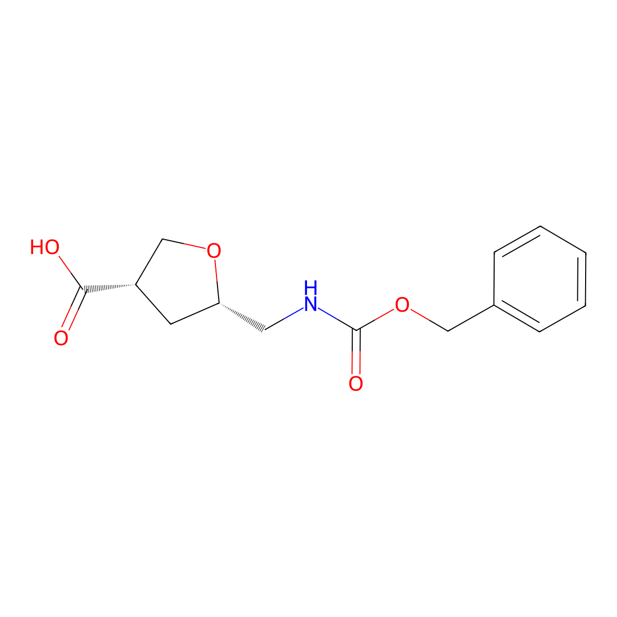 rac-(3R,5R)-5-({[(benzyloxy)carbonyl]amino}methyl)oxolane-3-carboxylic acid molecular structure, CAS 2137647-45-9