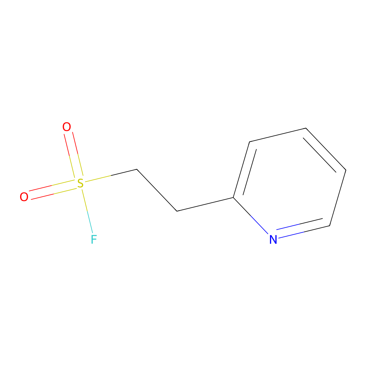 2-(Pyridin-2-yl)ethane-1-sulfonyl fluoride molecular structure, CAS 2137648-78-1