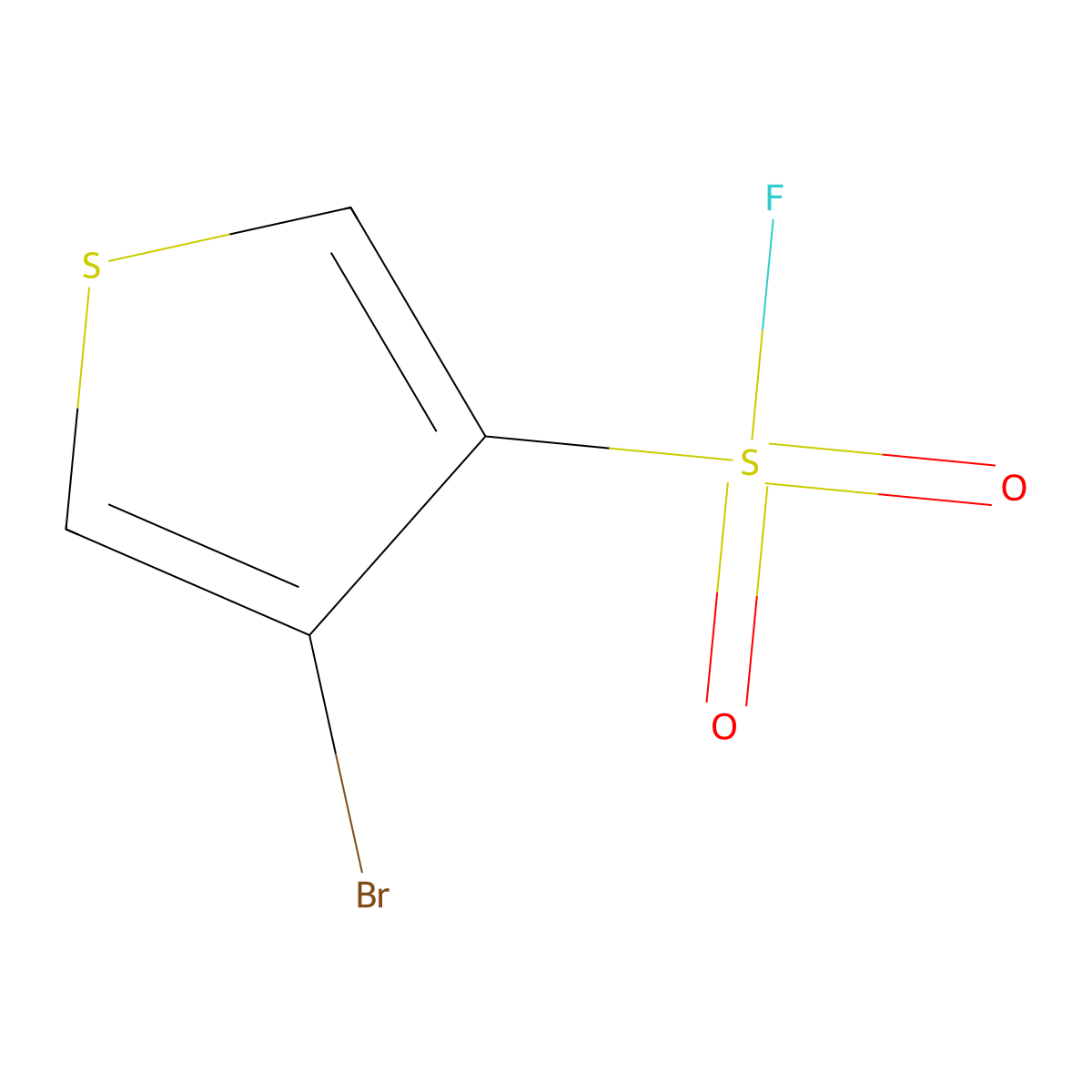 4-Bromothiophene-3-sulfonyl fluoride molecular structure, CAS 2137648-83-8