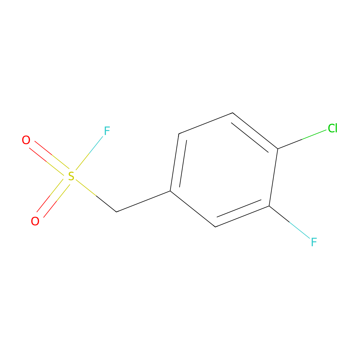 (4-Chloro-3-fluorophenyl)methanesulfonyl fluoride molecular structure, CAS 2137648-89-4