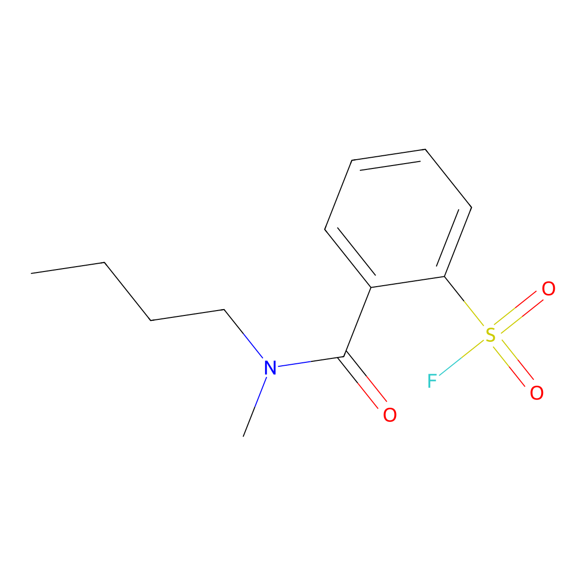 2-[Butyl(methyl)carbamoyl]benzene-1-sulfonyl fluoride molecular structure, CAS 2137649-01-3