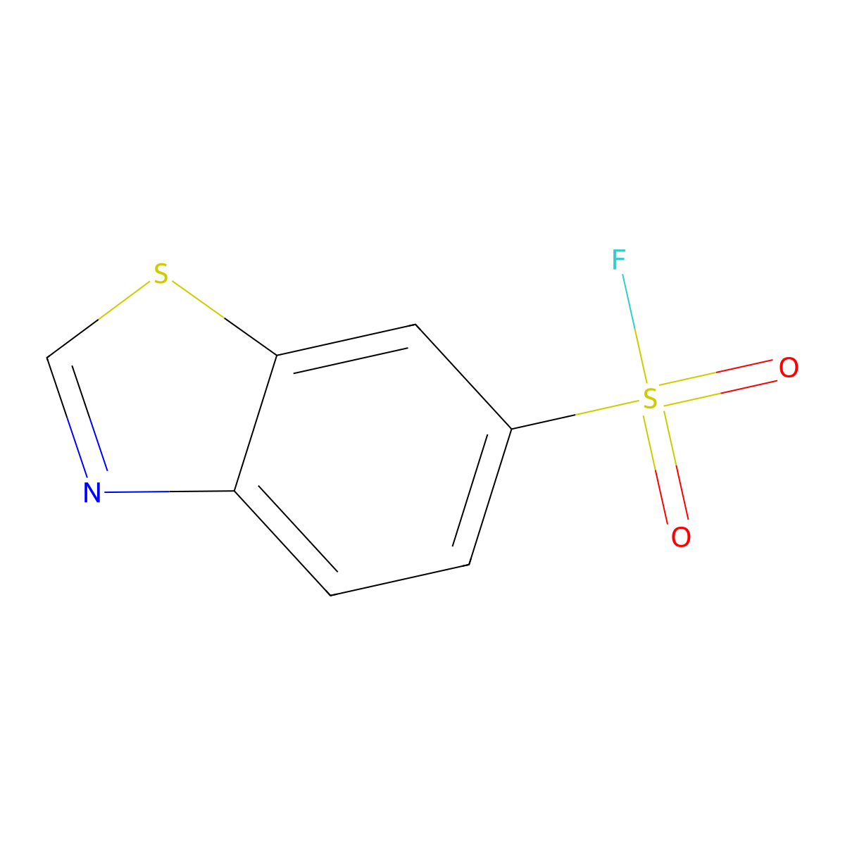 1,3-Benzothiazole-6-sulfonyl fluoride molecular structure, CAS 2137649-03-5