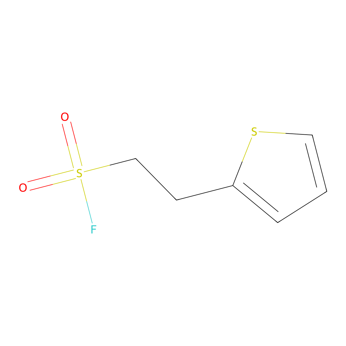 2-(Thiophen-2-yl)ethane-1-sulfonyl fluoride molecular structure, CAS 2137649-06-8