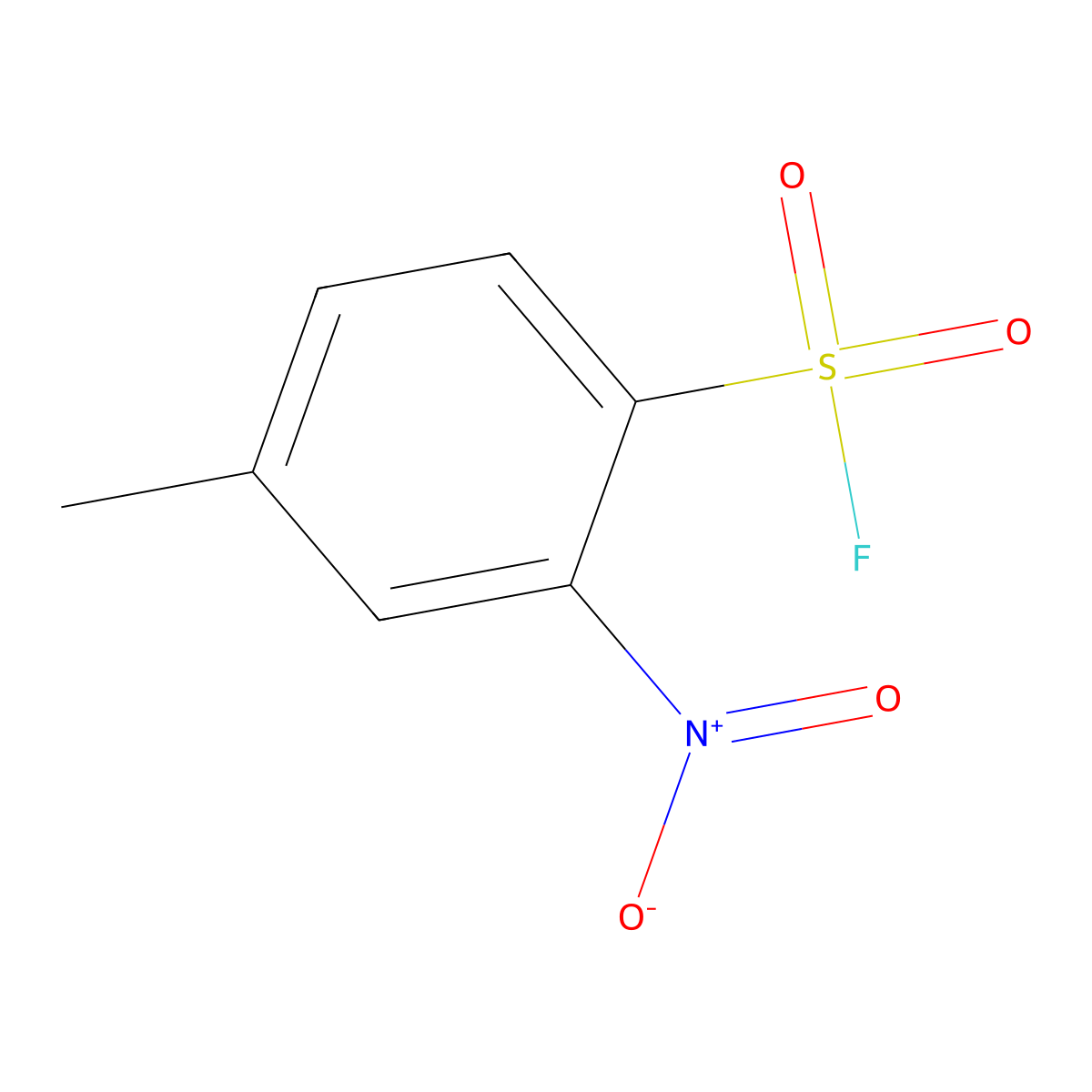 4-Methyl-2-nitrobenzene-1-sulfonyl fluoride molecular structure, CAS 2137649-07-9