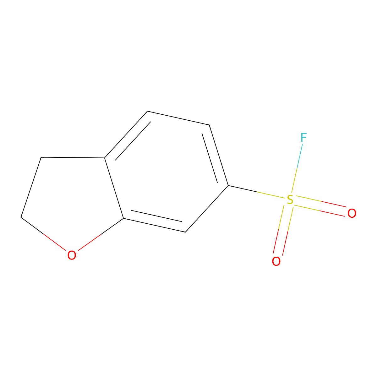 2,3-Dihydro-1-benzofuran-6-sulfonyl fluoride molecular structure, CAS 2137649-18-2