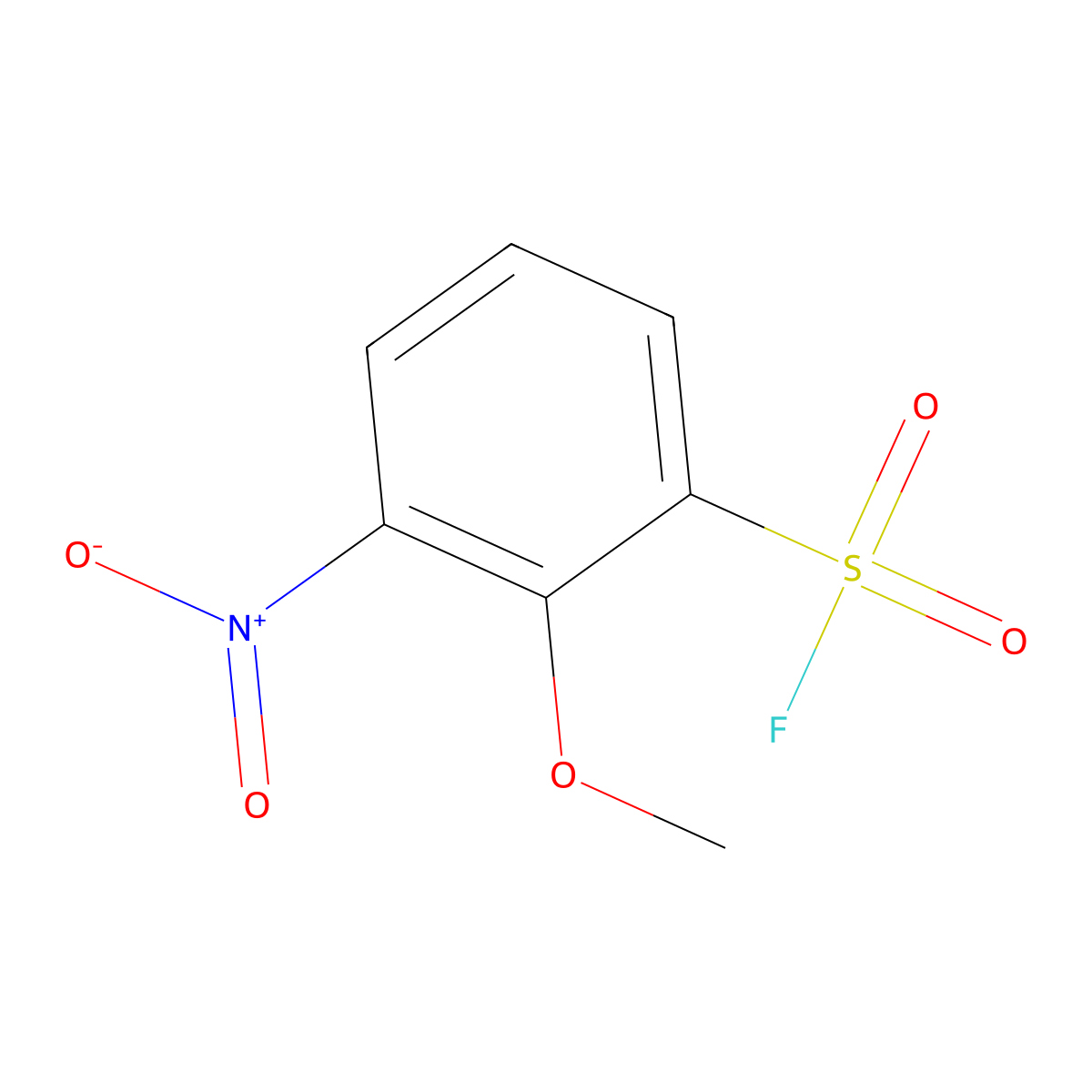 2-Methoxy-3-nitrobenzene-1-sulfonyl fluoride molecular structure, CAS 2137649-27-3