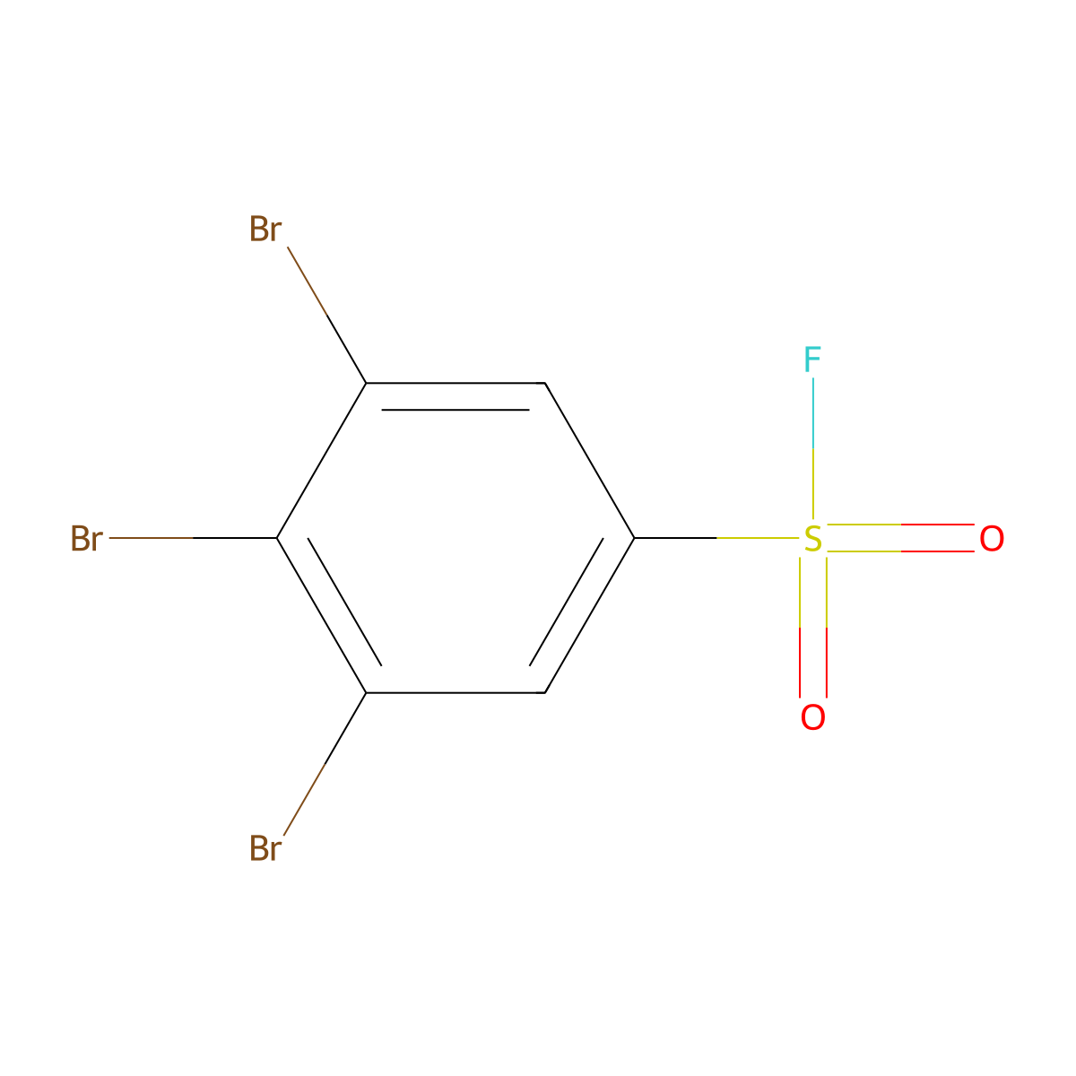 3,4,5-Tribromobenzene-1-sulfonyl fluoride molecular structure, CAS 2137649-29-5