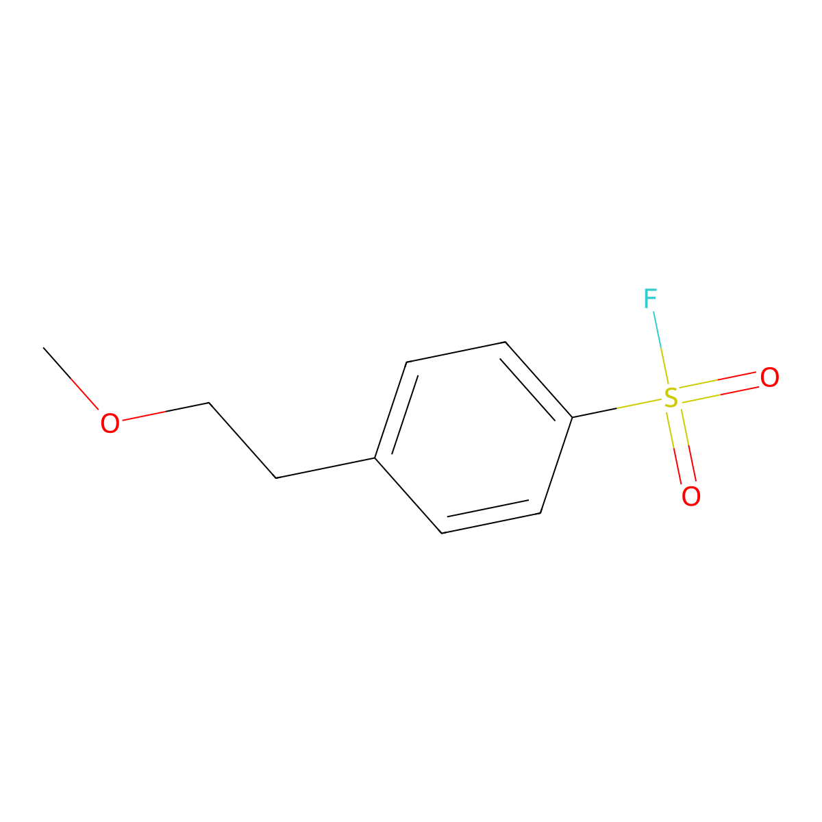 4-(2-Methoxyethyl)benzene-1-sulfonyl fluoride molecular structure, CAS 2137649-35-3