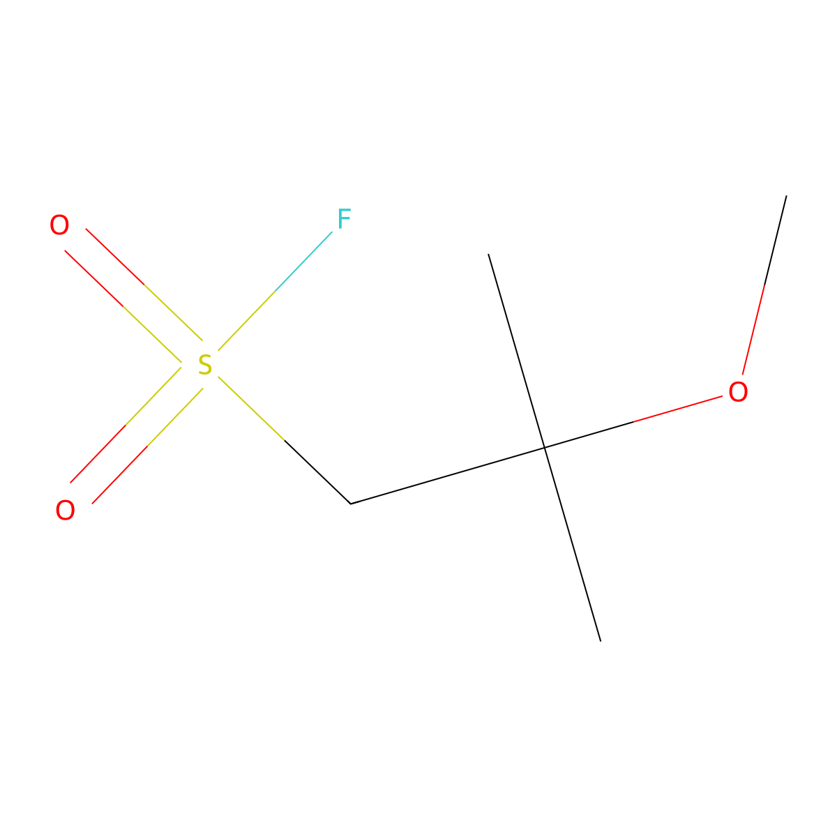 2-Methoxy-2-methylpropane-1-sulfonyl fluoride molecular structure, CAS 2137649-36-4