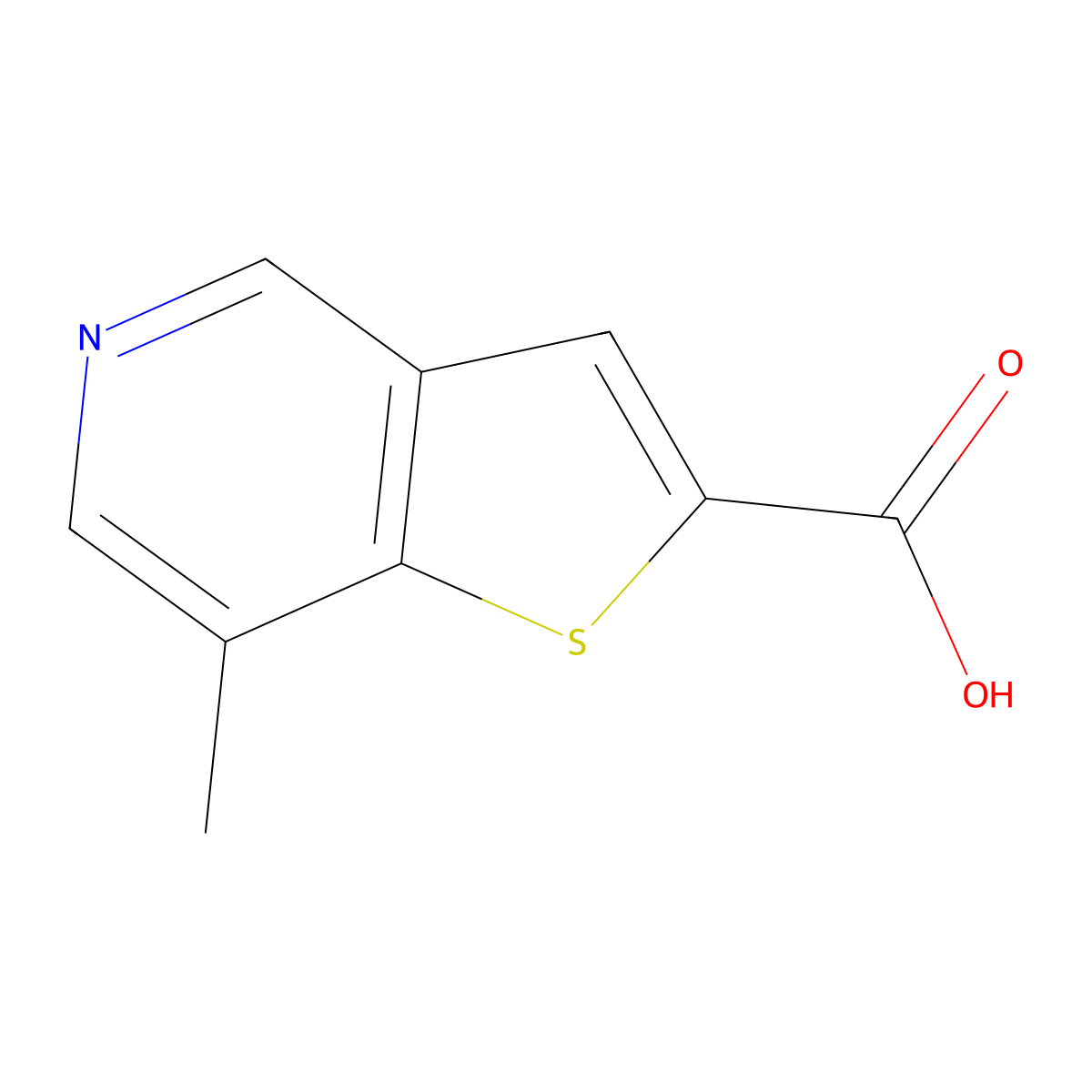 7-Methylthieno[3,2-c]pyridine-2-carboxylic acid molecular structure, CAS 2137649-53-5