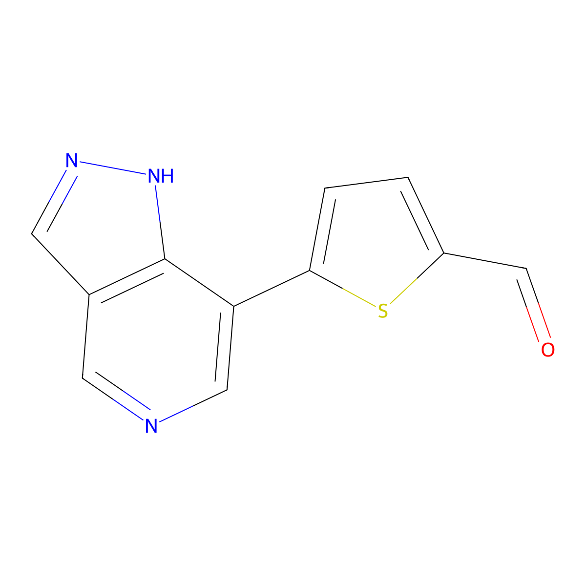 5-{1H-pyrazolo[4,3-c]pyridin-7-yl}thiophene-2-carbaldehyde molecular structure, CAS 2137649-55-7