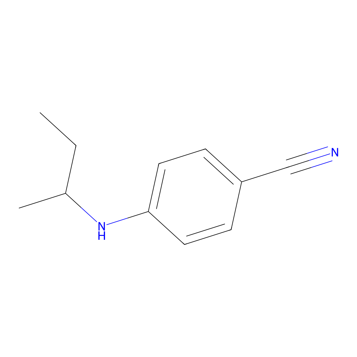 4-[(Butan-2-yl)amino]benzonitrile molecular structure, CAS 213765-79-8