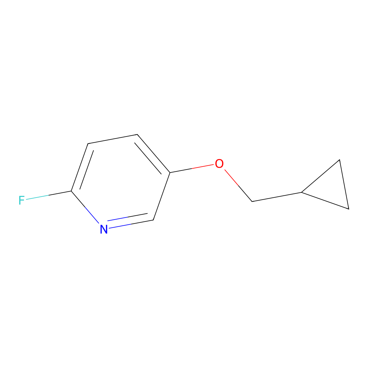 5-(Cyclopropylmethoxy)-2-fluoropyridine molecular structure, CAS 213765-91-4