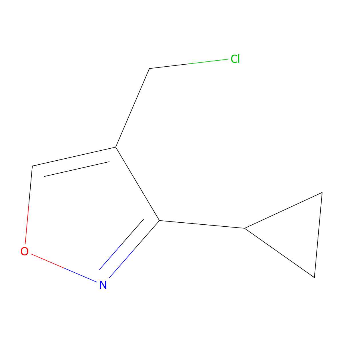 4-(Chloromethyl)-3-cyclopropyl-1,2-oxazole molecular structure, CAS 2137650-58-7
