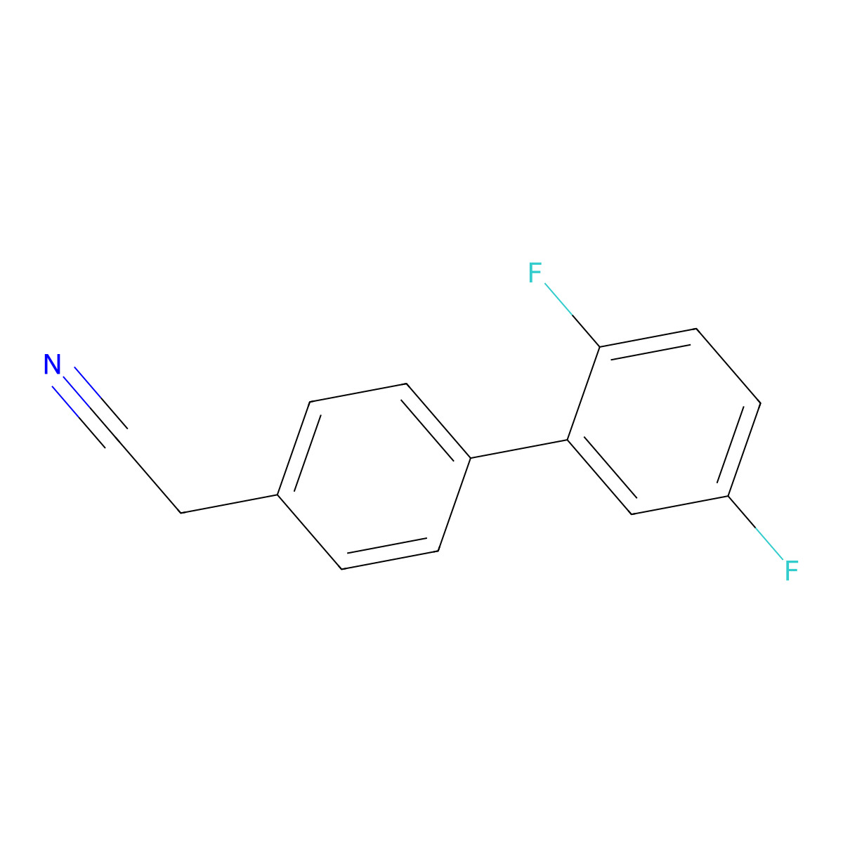 2-[4-(2,5-Difluorophenyl)phenyl]acetonitrile molecular structure, CAS 2137651-69-3