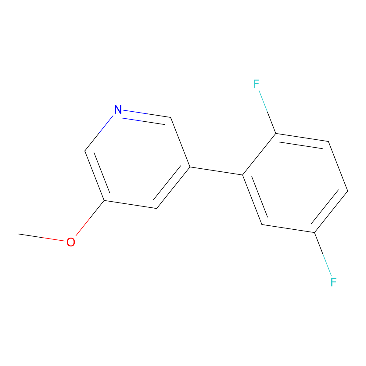 3-(2,5-Difluorophenyl)-5-methoxypyridine molecular structure, CAS 2137651-76-2