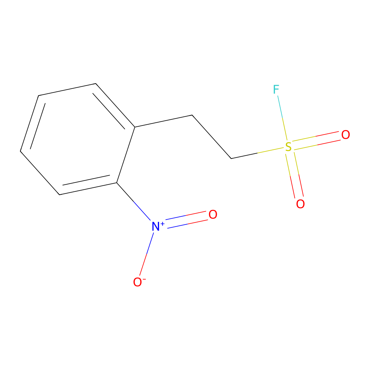 2-(2-Nitrophenyl)ethane-1-sulfonyl fluoride molecular structure, CAS 2137651-88-6