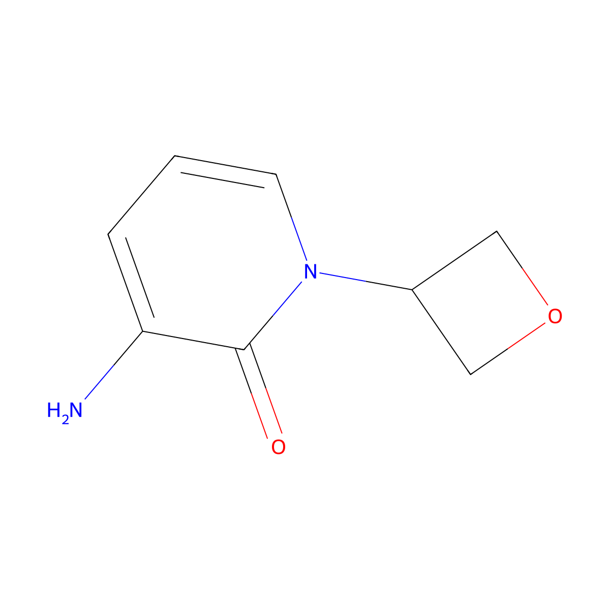 3-Amino-1-(oxetan-3-yl)-1,2-dihydropyridin-2-one molecular structure, CAS 2137652-76-5