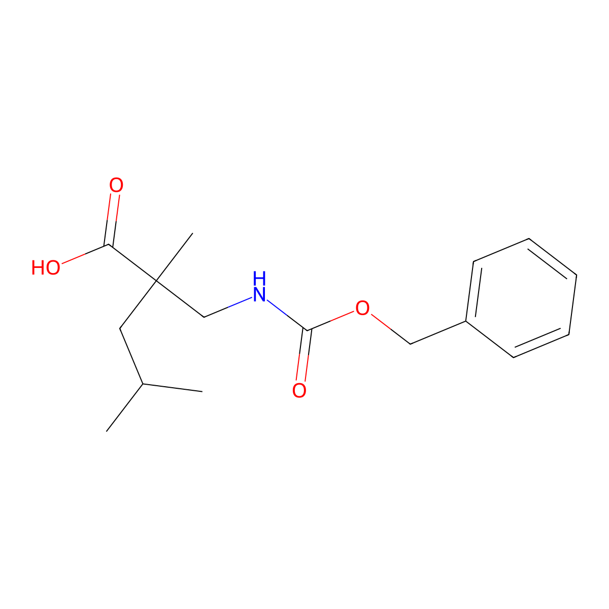 2-({[(Benzyloxy)carbonyl]amino}methyl)-2,4-dimethylpentanoic acid molecular structure, CAS 2137653-01-9