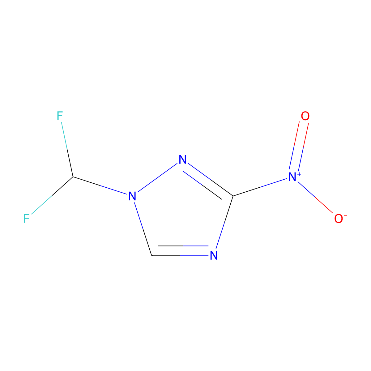1-(difluoromethyl)-3-nitro-1H-1,2,4-triazole molecular structure, CAS 2137653-18-8
