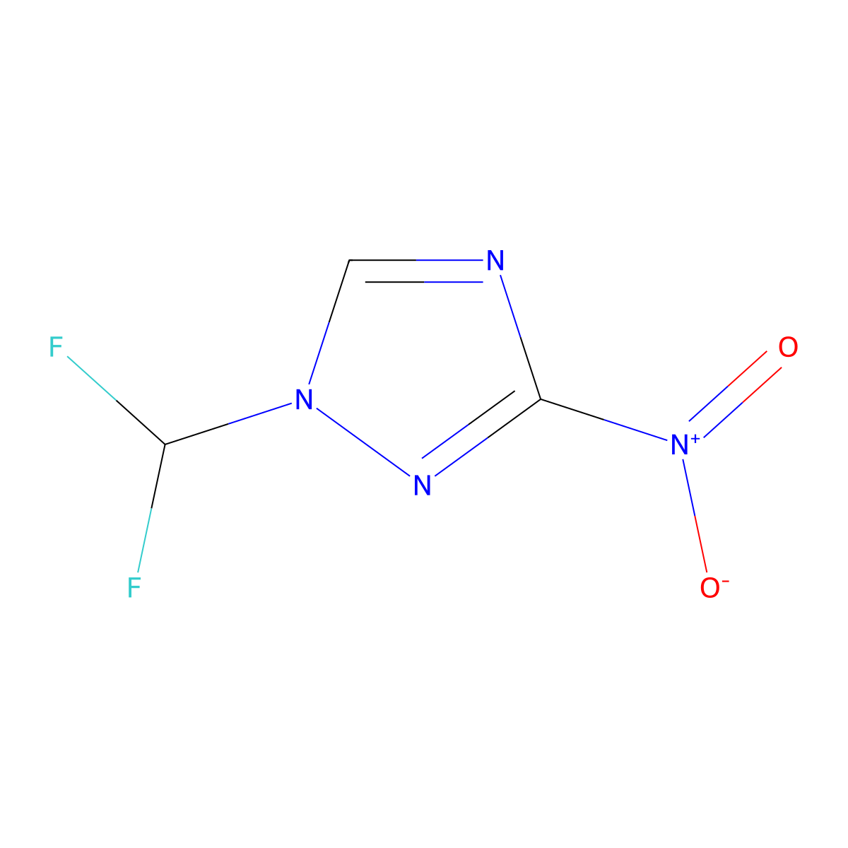 1-(difluoromethyl)-3-nitro-1H-1,2,4-triazole molecular structure, CAS 2137653-18-8