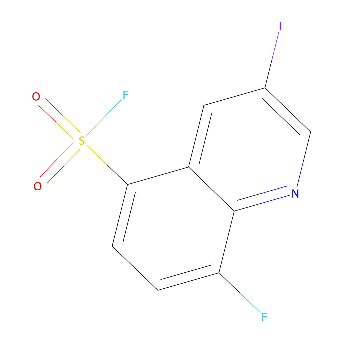 8-Fluoro-3-iodoquinoline-5-sulfonyl fluoride molecular structure, CAS 2137653-37-1